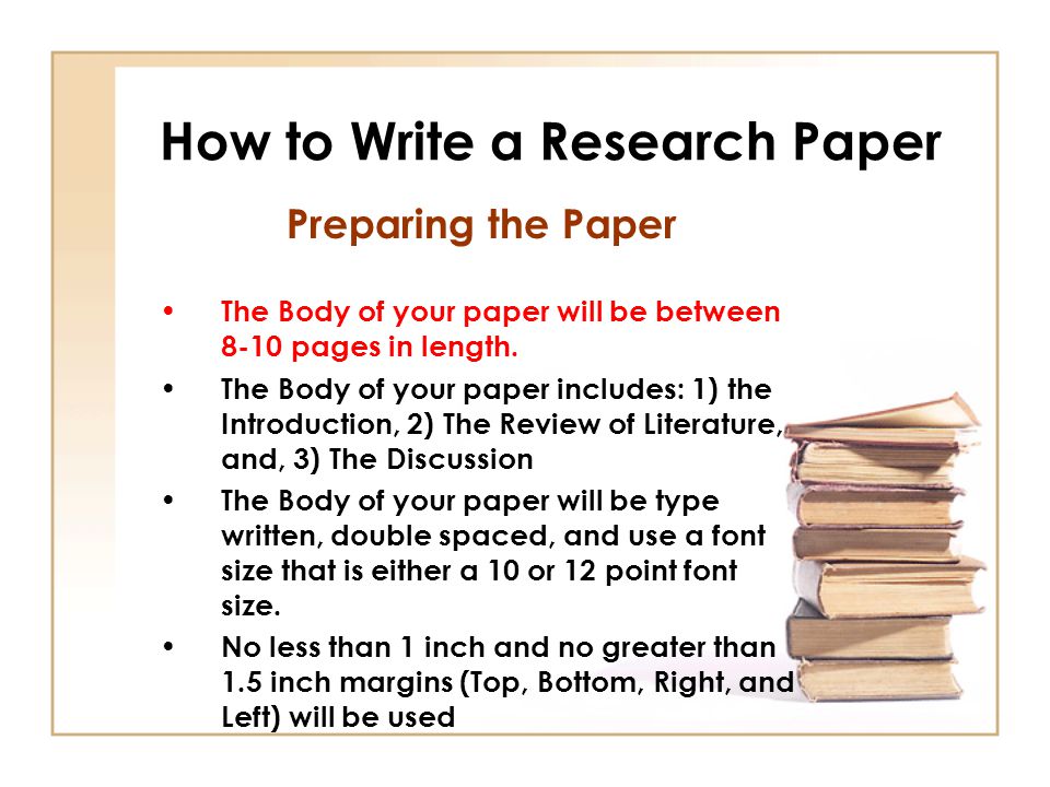How to write an eight page research paper